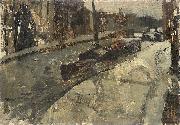 George Hendrik Breitner The Prinsengracht at the Lauriergracht, Amsterdam oil painting reproduction